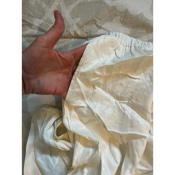 Le Clé ivory satin pants pull on new with tags large - Picture 4 of 8